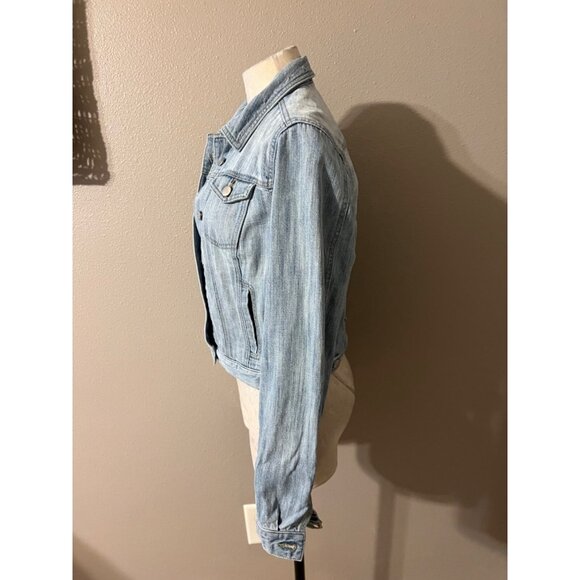 Ann Taylor LOFT  Womens Jacket Light Wash Blue S Small Jean Denim Classic - Picture 4 of 11